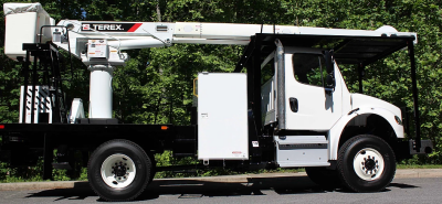Terex XT60 rear mount aerial lift on 4x4 Freightliner Chassis